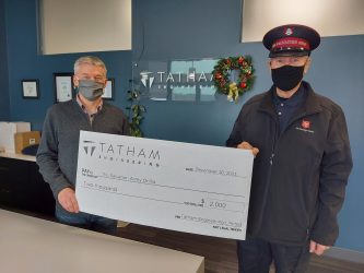 Tatham Donates $20,000 to Local Charities at Christmas