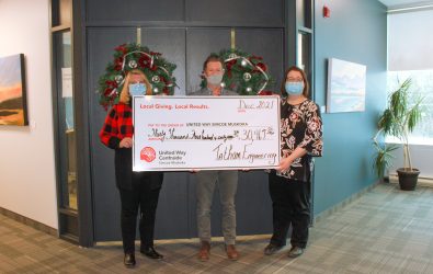 Tatham Presents $30,000 Cheque to United Way Simcoe Muskoka
